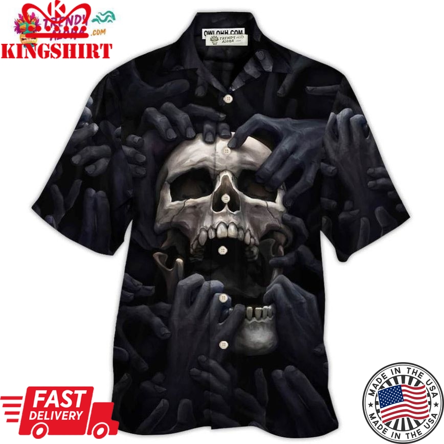 Skull Dark Screaming Hell'S Hand Hawaiian Shirt