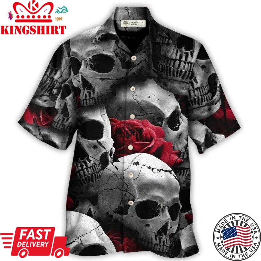 Skull Death Love Rose Hawaiian Shirt