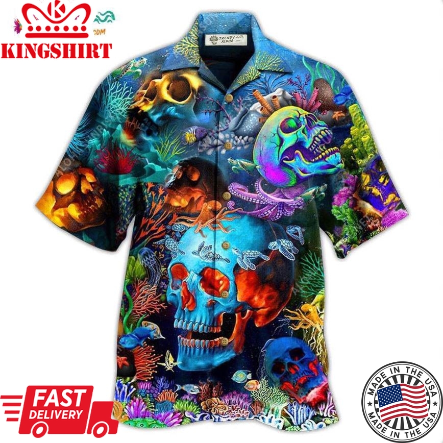 Skull Deep In The Ocean Hawaiian Shirt