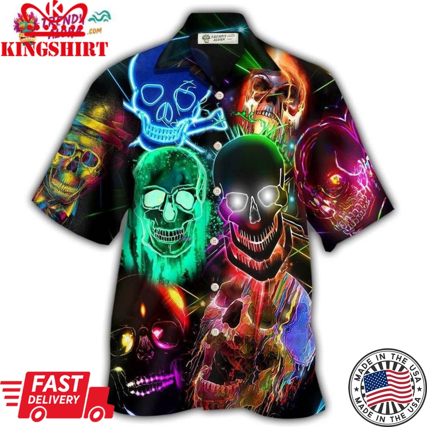 Skull Glowing Hawaiian Shirt