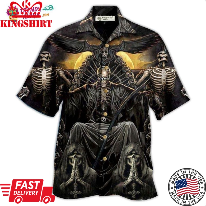 Skull Grim Reaper Dark Hawaiian Shirt