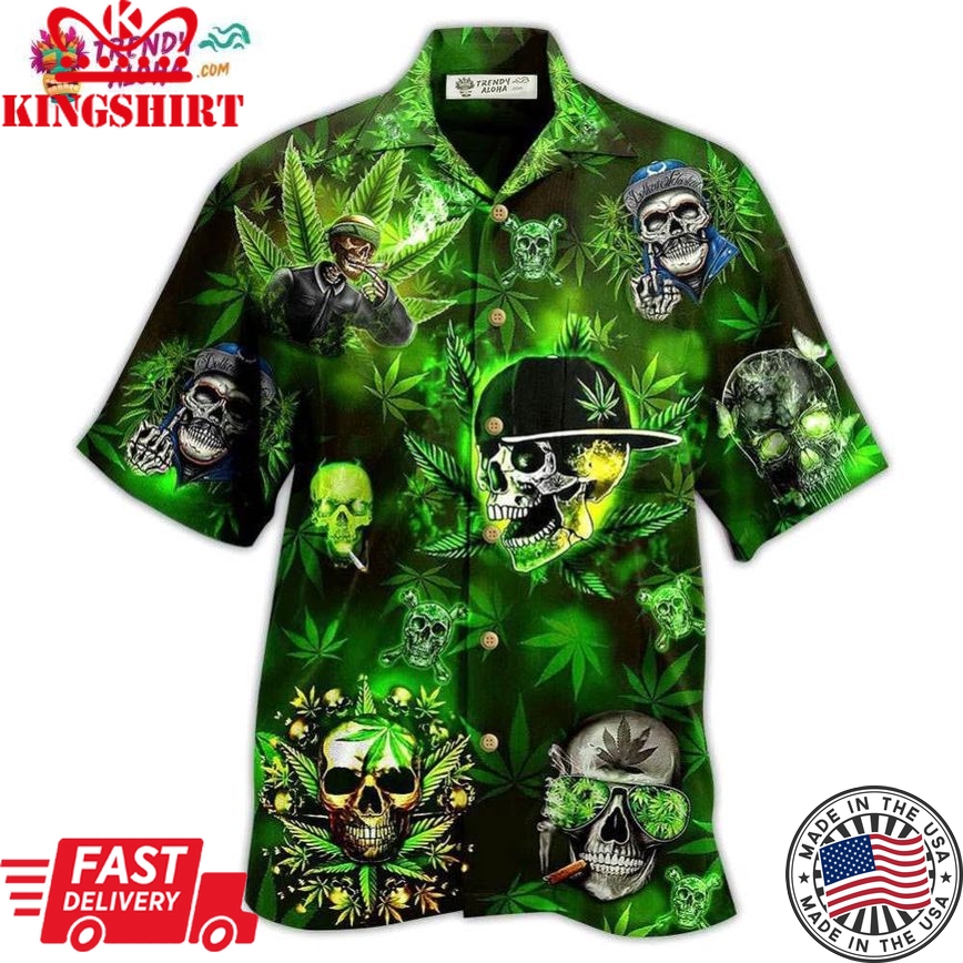 Skull Let'S Get High Hawaiian Shirt