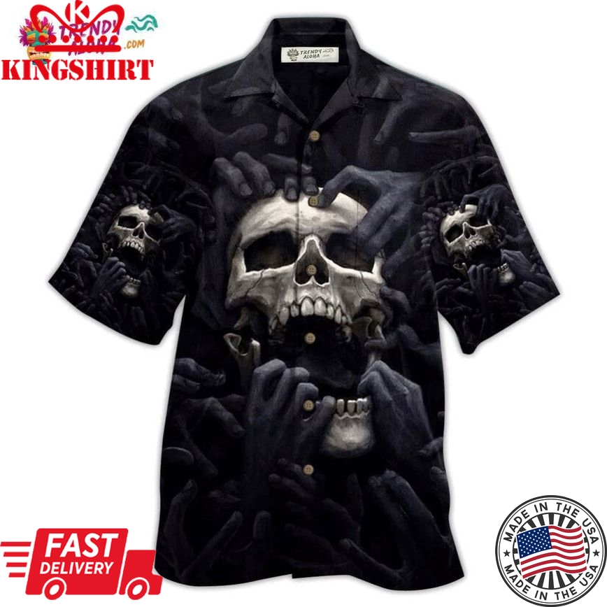 Skull Love Darkness Hawaiian Shirt