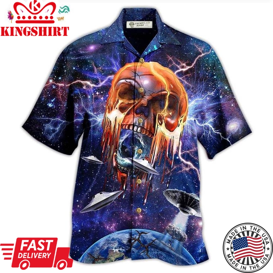 Skull Love Galaxy Hawaiian Shirt