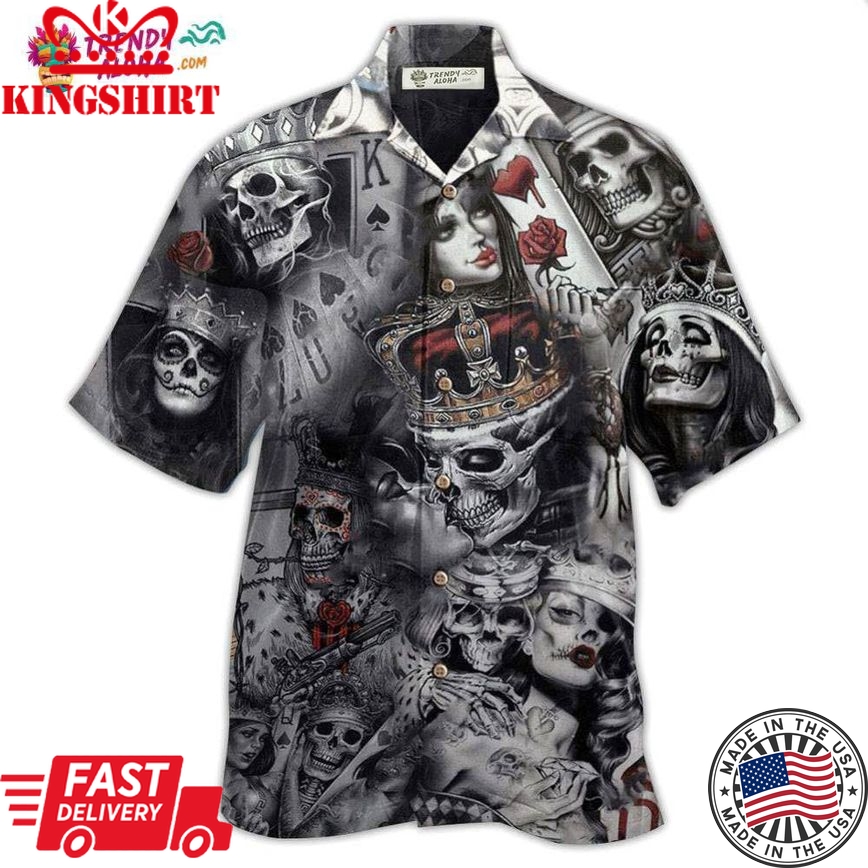 Skull Love Is Blind Poker Hawaiian Shirt