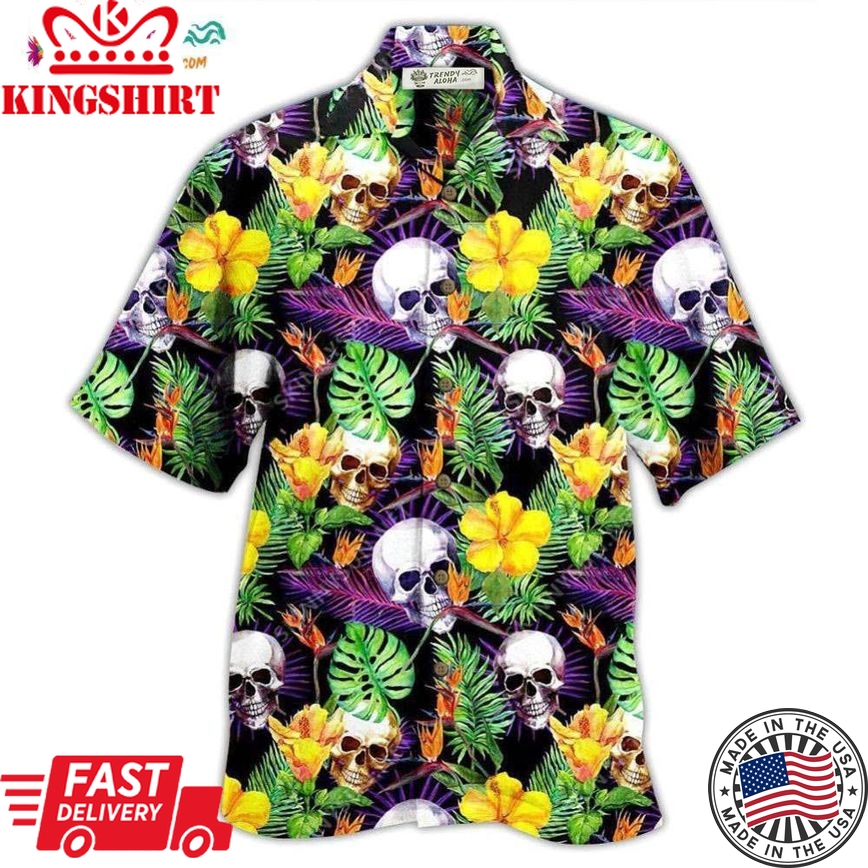 Skull Love Life Happy Hawaiian Shirt