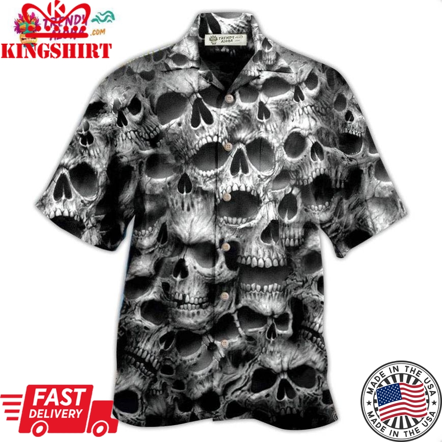 Skull No Fear No Pain Hawaiian Shirt