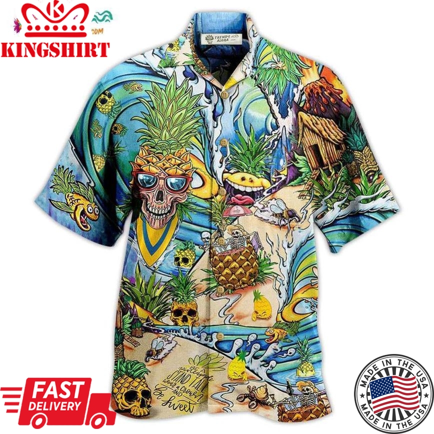 Skull Pineapple Fruit Amazing Hawaiian Shirt