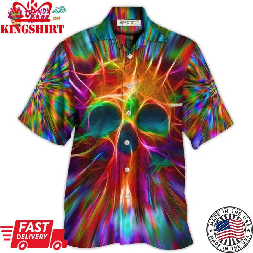 Skull Rainbow Color Love Style Hawaiian Shirt