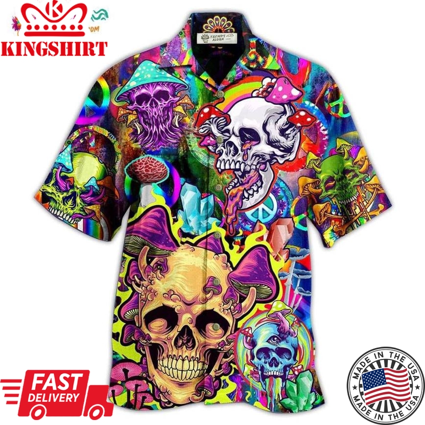 Skull Rainbow Smile Hawaiian Shirt