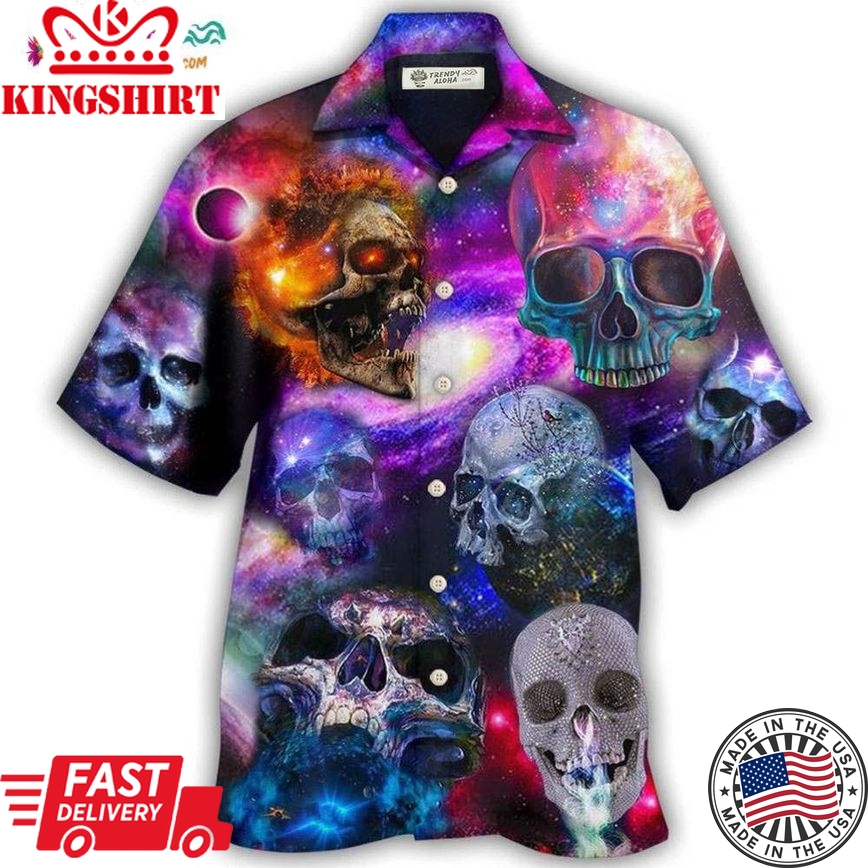 Skull So Amazing Galaxy Style Hawaiian Shirt