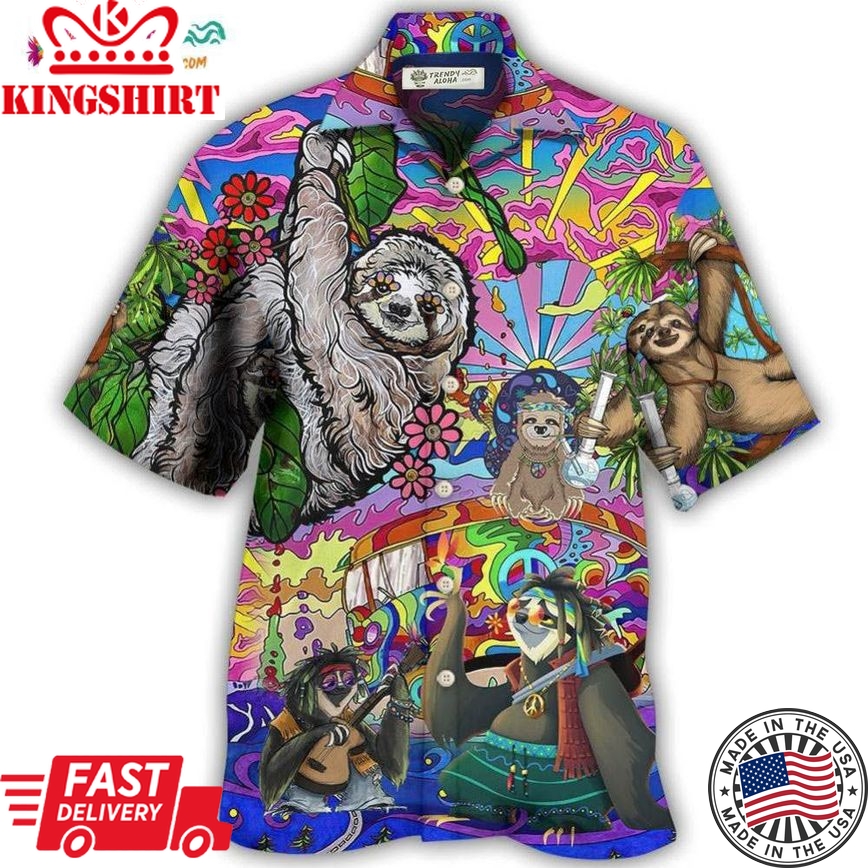 Sloth Love Animals Cute Style Hawaiian Shirt