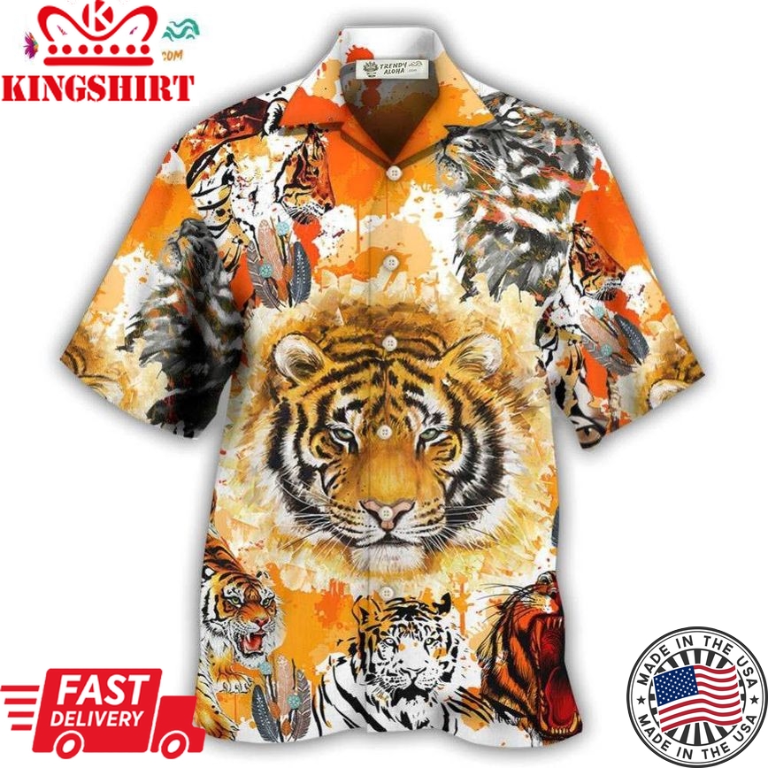 Tiger Colorful Tiger Painting Hawaiian Shirt