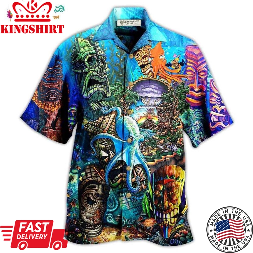 Tiki And Ocean Hawaiian Shirt