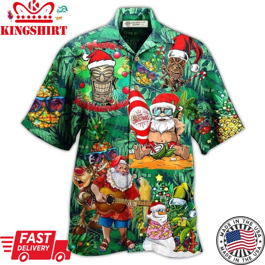 Tiki Love Christmas Funny Style Hawaiian Shirt