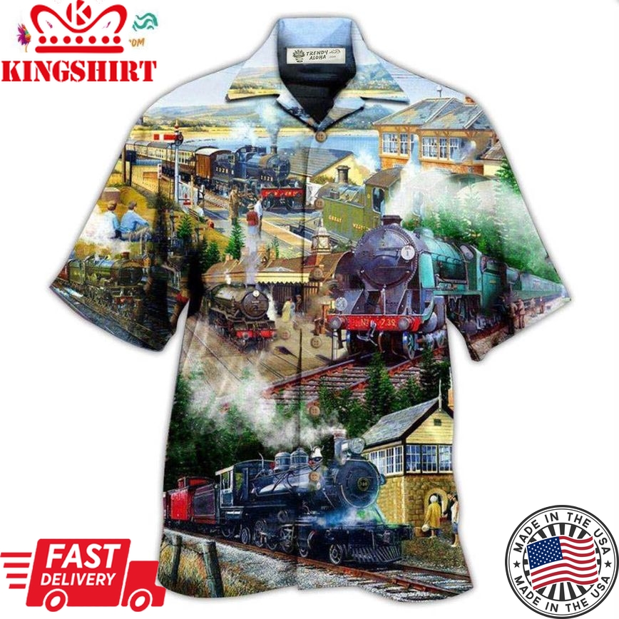 Train Life Is The Train Not The Station Hawaiian Shirt