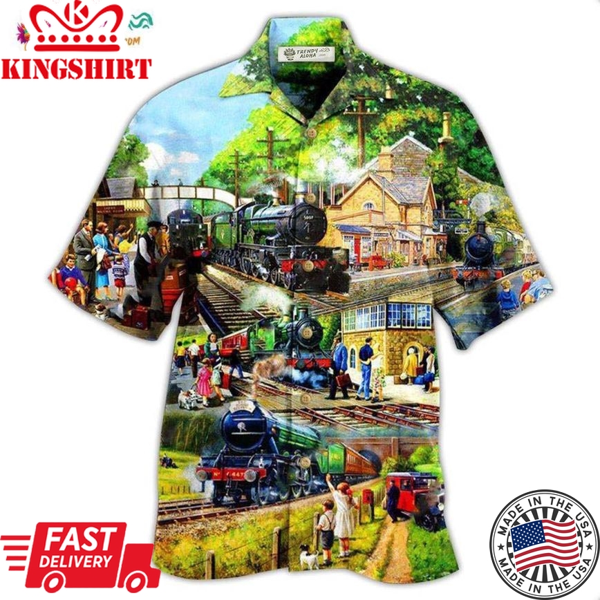 Train Track Full Of Possibilities And Happiness Hawaiian Shirt