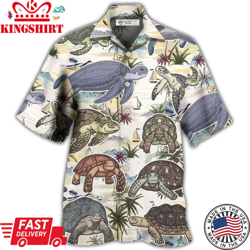 Turtle And Tropical Beach Hawaiian Shirt