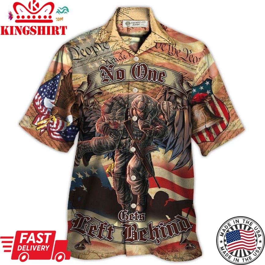 Veteran Cool No One Left Behind Cool And Classic Style Hawaiian Shirt