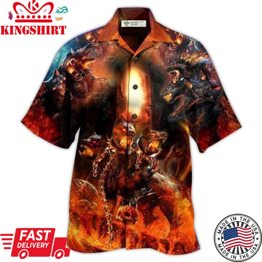 Viking Dog Amazing Cerberus Greek Mythology Style Hawaiian Shirt