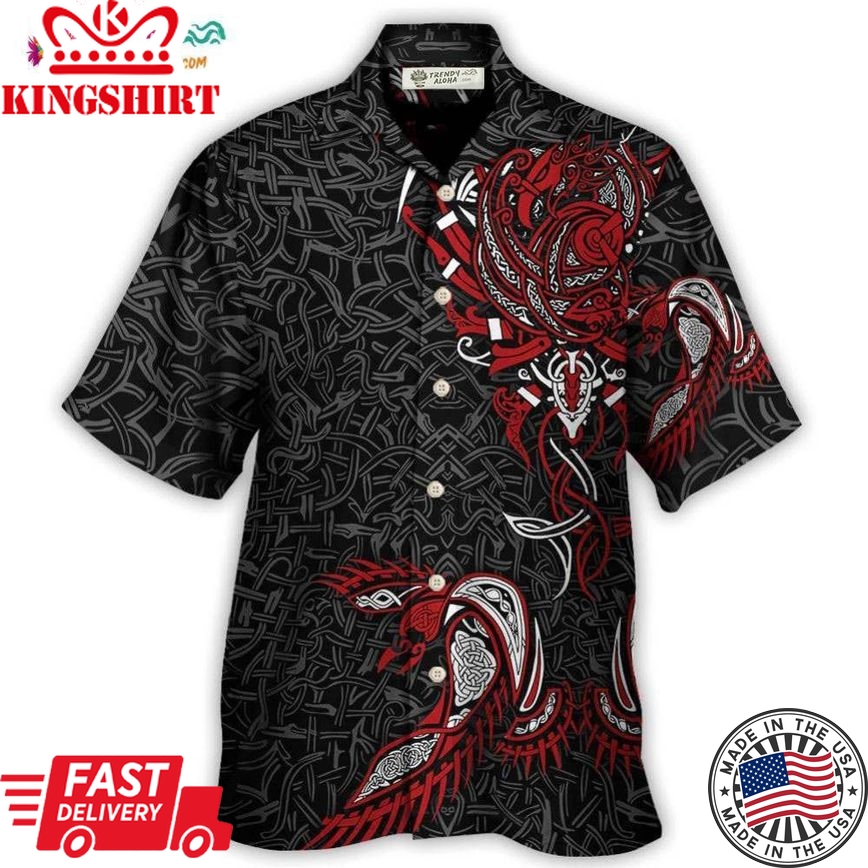 Viking War Raven Life Style Hawaiian Shirt