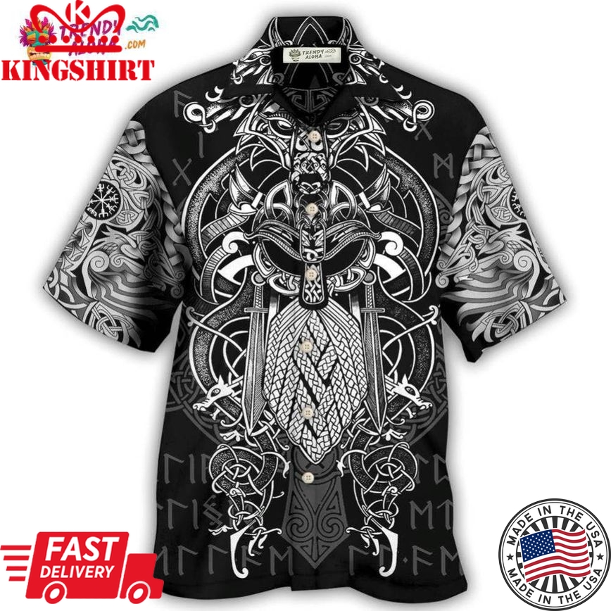 Viking Warrior Blood Pattern Hawaiian Shirt