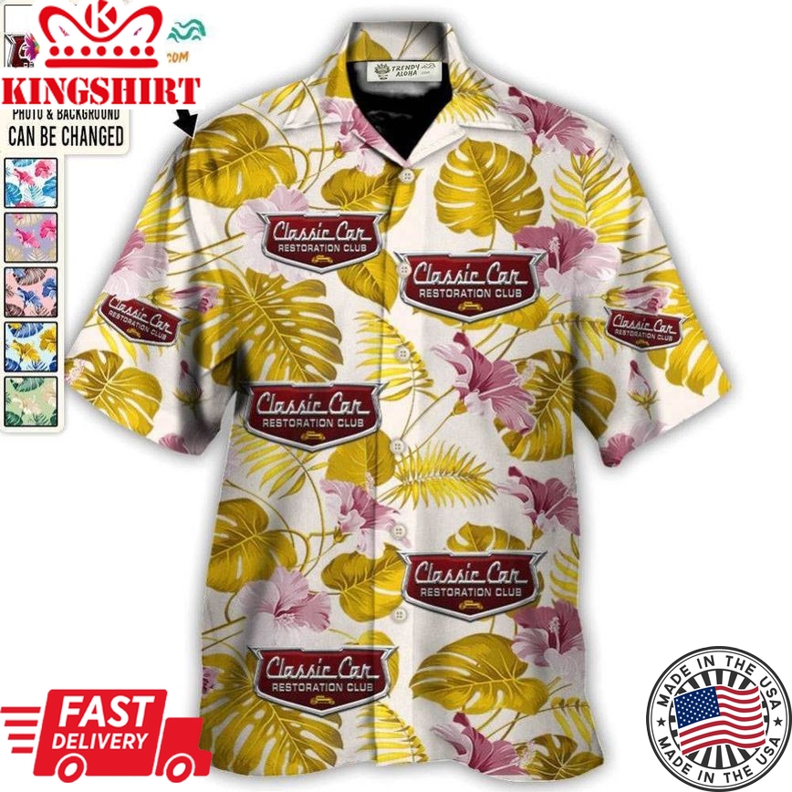Vintage Car Club You Want Tropical Style Custom Photo - Hawaiian Shirt - Personalized Photo Gifts Hawaiian Shirt