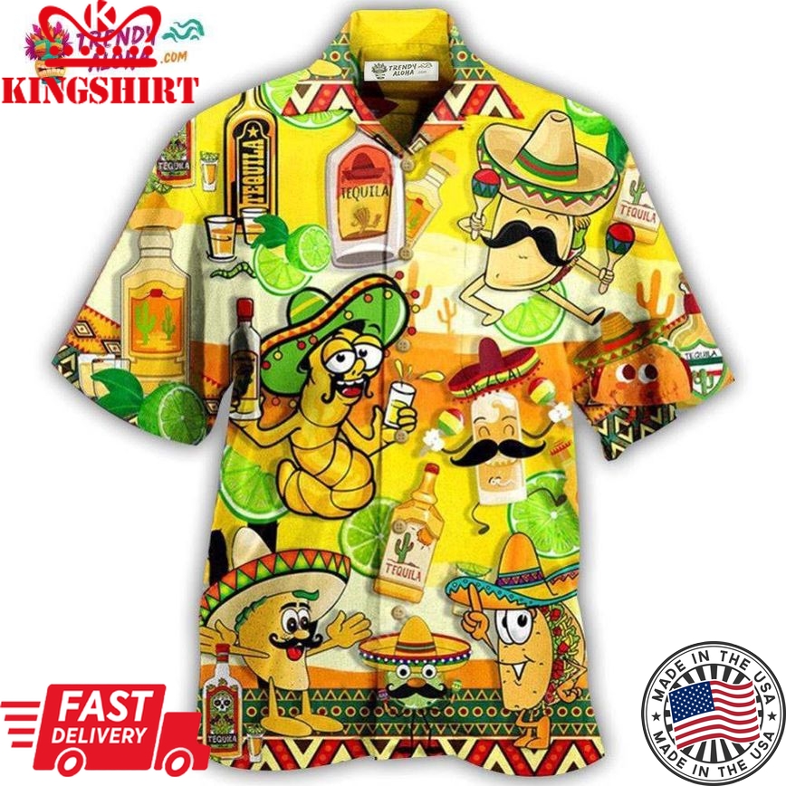 Wine Tequila Magic Water For Fun People Hawaiian Shirt