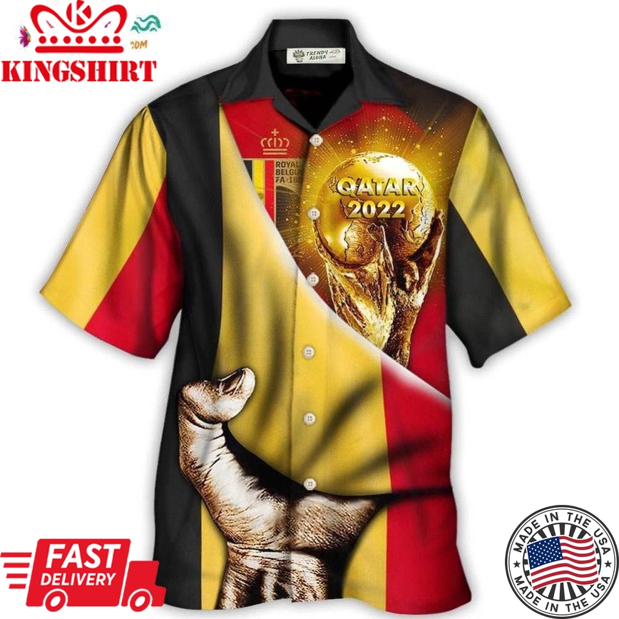 World Cup Qatar 2022 Belgium Will Be The Champion Flag Vintage Hawaiian Shirt