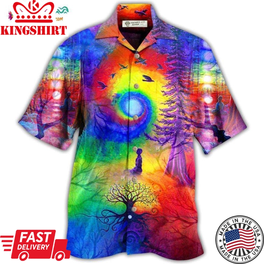 Yoga Meditation Is Being In Tune With Your Inner Universe Hawaiian Shirt