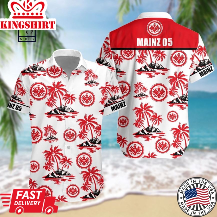 1. Fsv Mainz 05 Coconut Tree Trendy Hawaiian Shirt Aloha Shirt