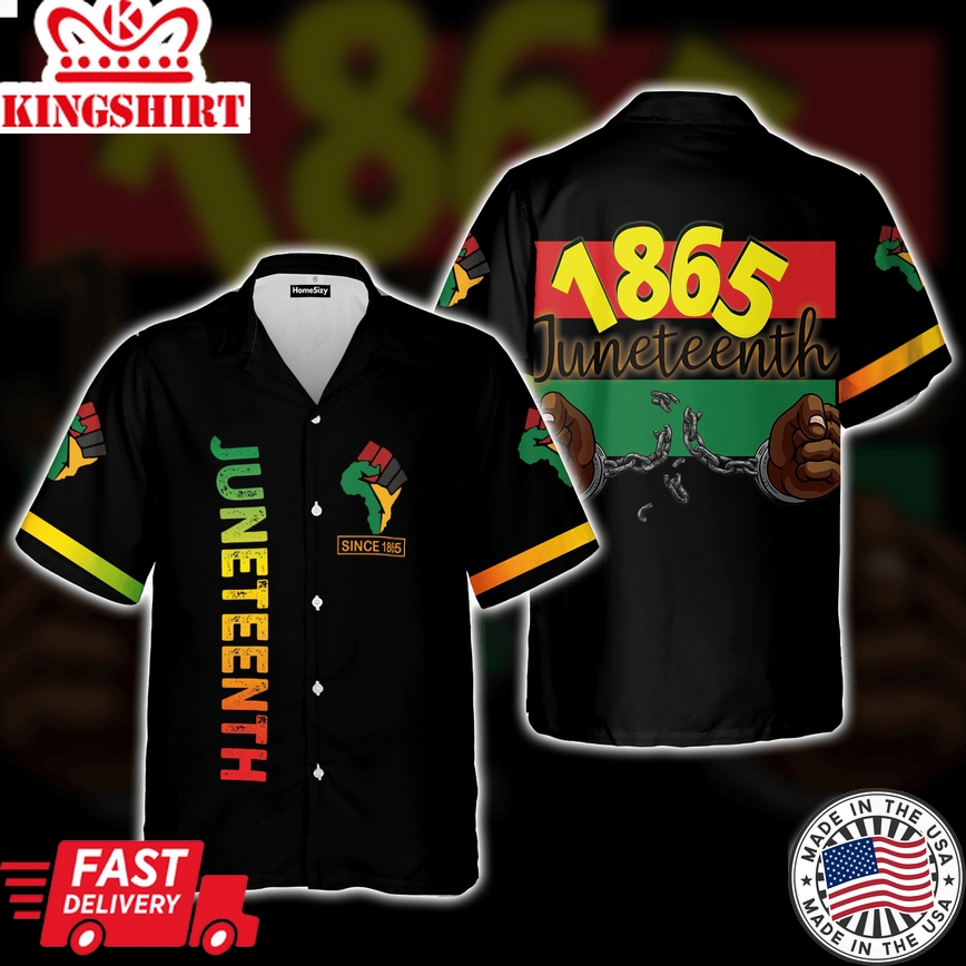 1865 Juneteenth Black Pride Hawaiian Shirt