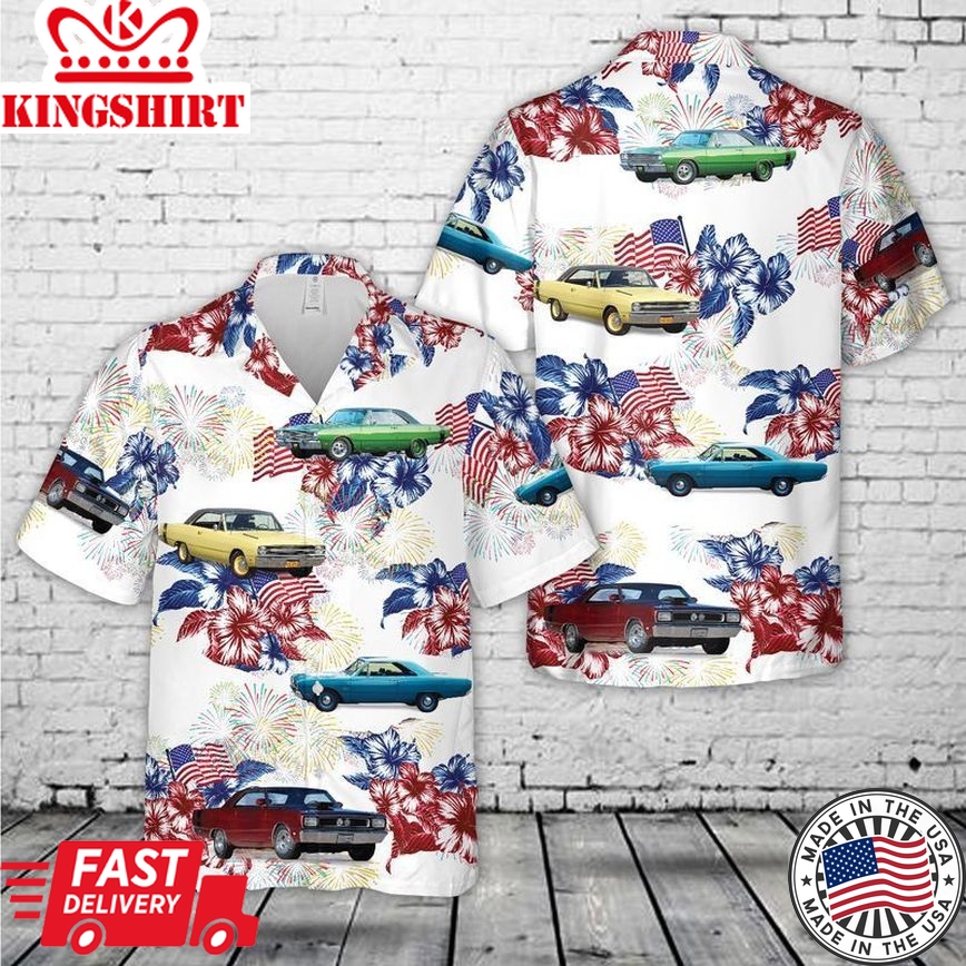 1969 Dodge Dart Swinger 340, 4Th Of July Trendy Hawaiian Shirt For Men And Women