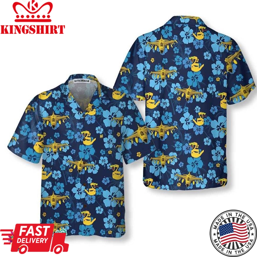 311Th Fighter Squadron Hibiscus Hawaiian Shirt