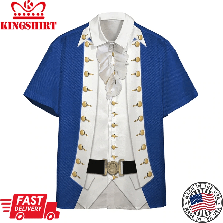 3D Alexander Hamilton Costume Short Sleeve Shirt, Trendy Hawaiian Shirt For Men, Women