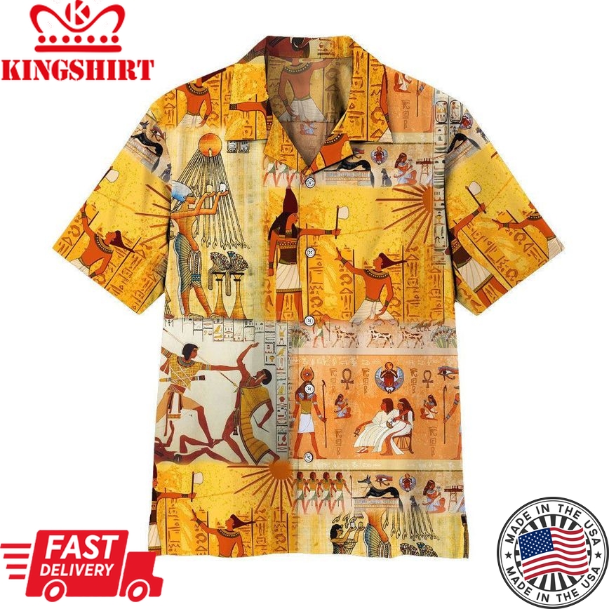 3D Ancient Egyptian Gods Hawaiian Shirts