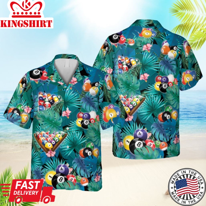 3D Billards Hawaii Shirt, Beach Shirt For Billards Lovers