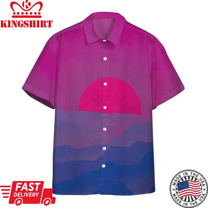 3D Bis Pride Sunrise Custom Hawaiian Shirt