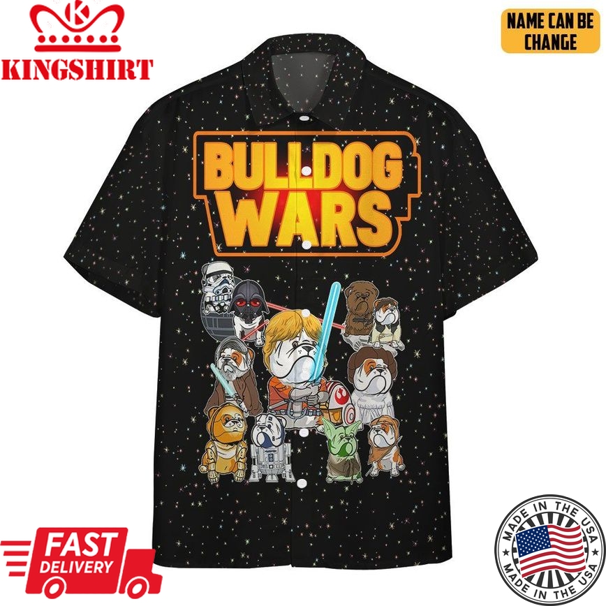 3D Bulldogs Wars Custom Hawaii Shirt, Gift For Father Day