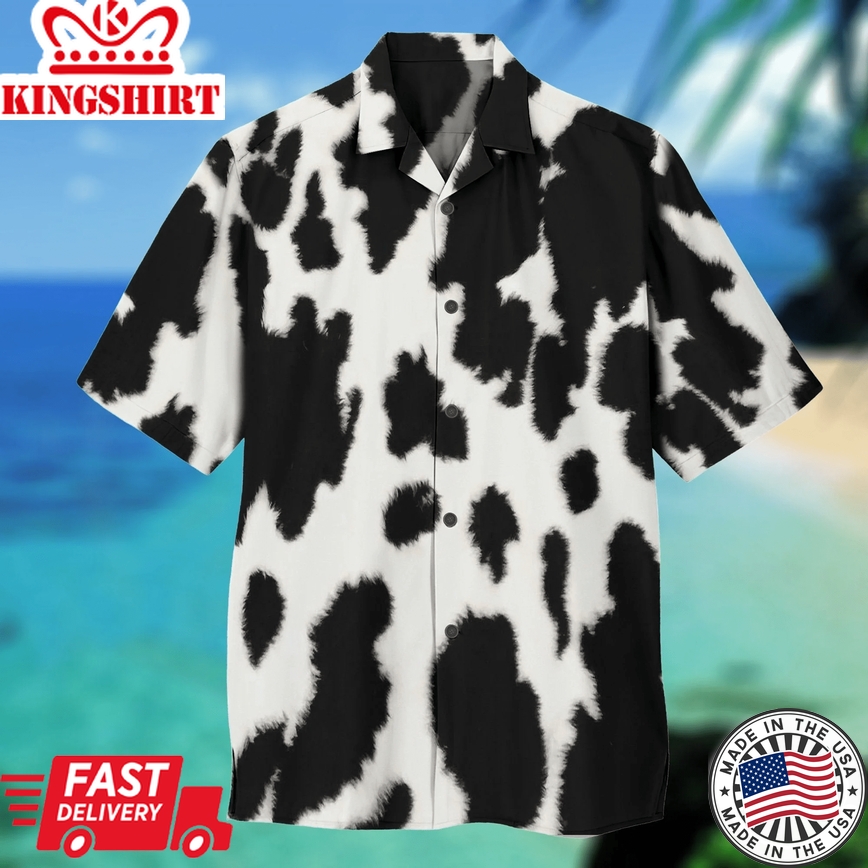 3D Cow Dairy Cattle Trendy Hawaiian Shirt, Cow Trendy Hawaiian Shirt For Summer Gifts