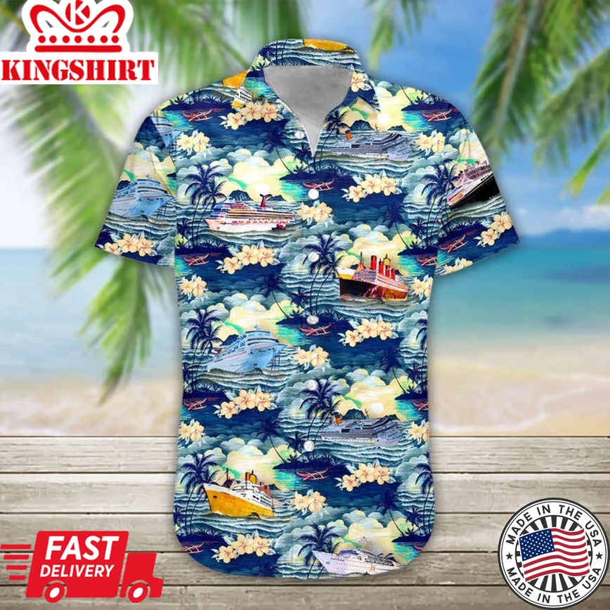 3D Cruise Trendy Hawaiian Shirt, Summer Aloha Shirt, Summer Gift For Him