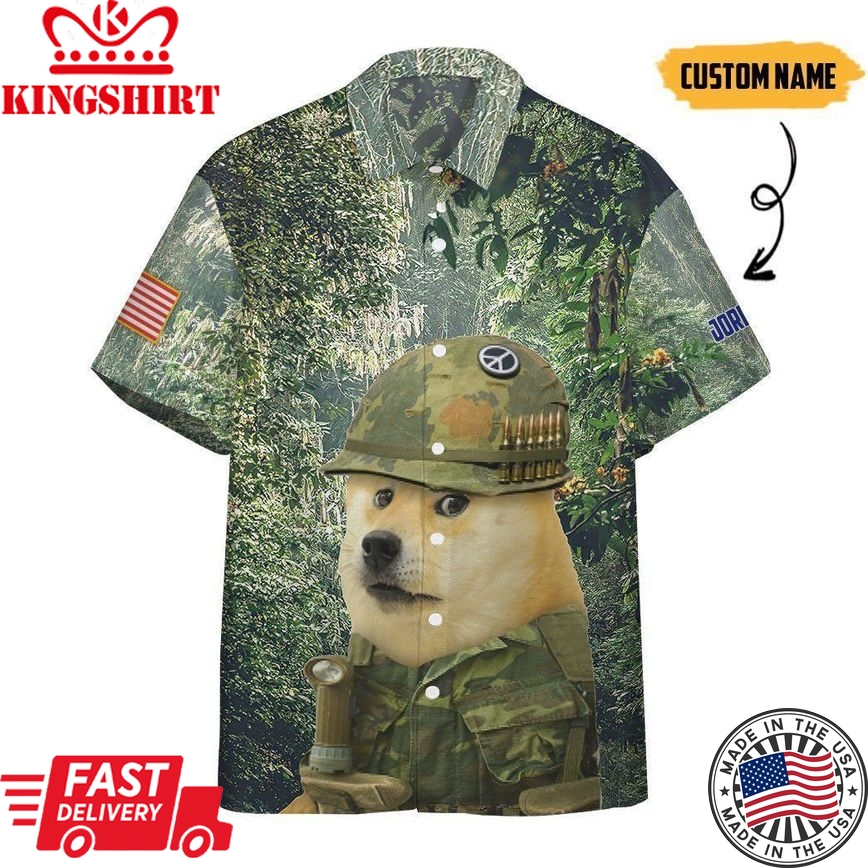 3D Do You See Us Vietnam War Marine Doge In The Jungle Custom Tshirt Hoodie Apparel