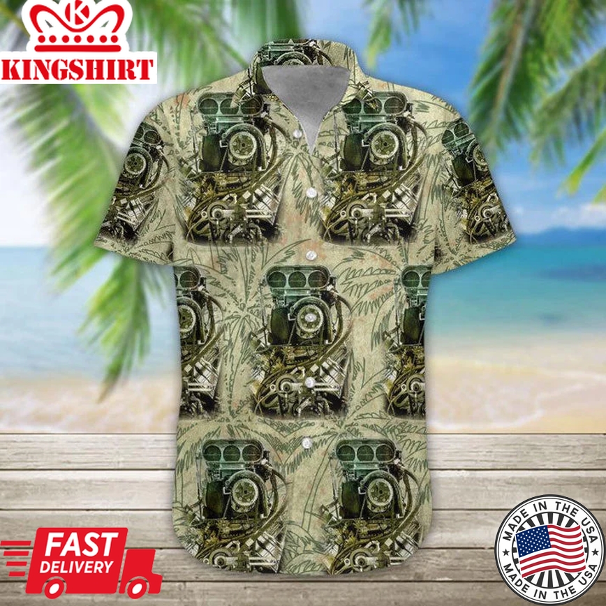 3D Drag Racing Trendy Hawaiian Shirt For Men And Women