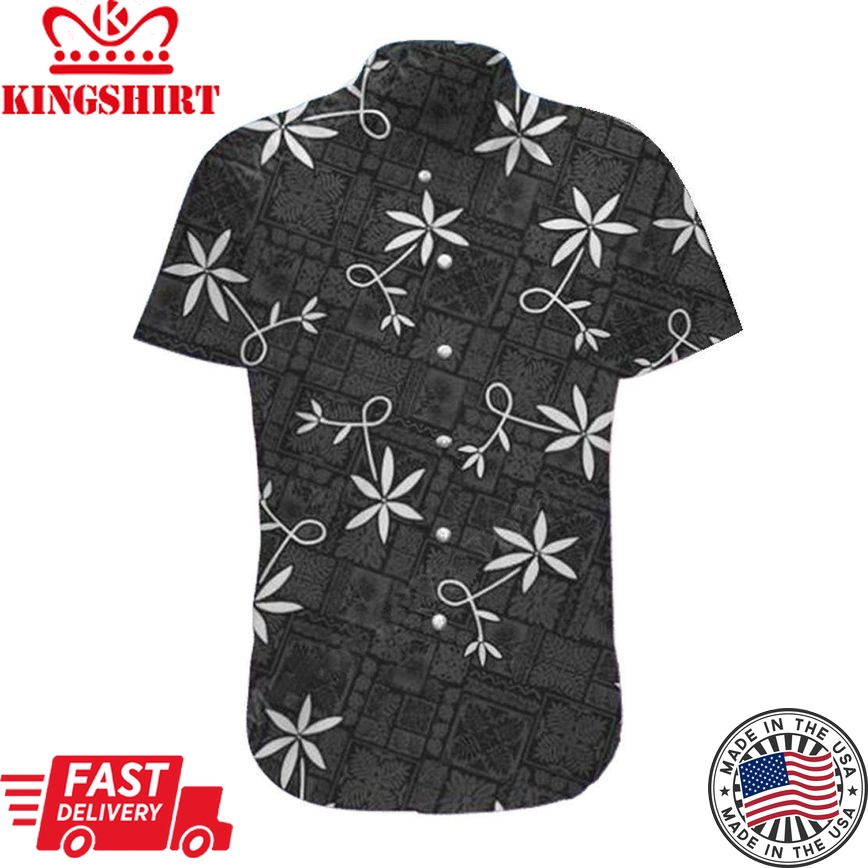 3D Elv Prl Black Hawaii Shirt