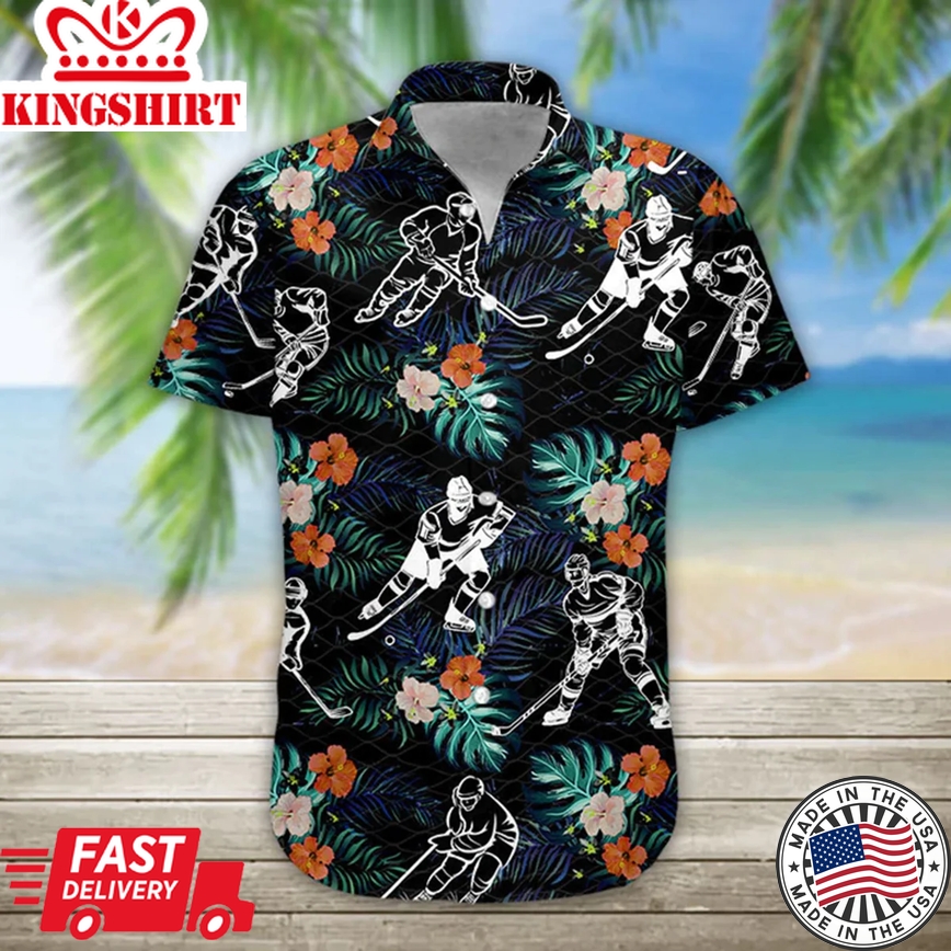 3D Hockey Hawaii Shirt, Mens Hawaiian Aloha Beach Shirt, Trendy Hawaiian Shirts For Men, Full 3D Printed Shirt For Summer