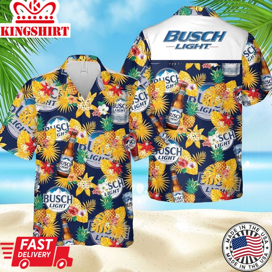 3D Litmus-Busch Light Bud Unisex Trendy Hawaiian Shirt Gift For Father Vacation