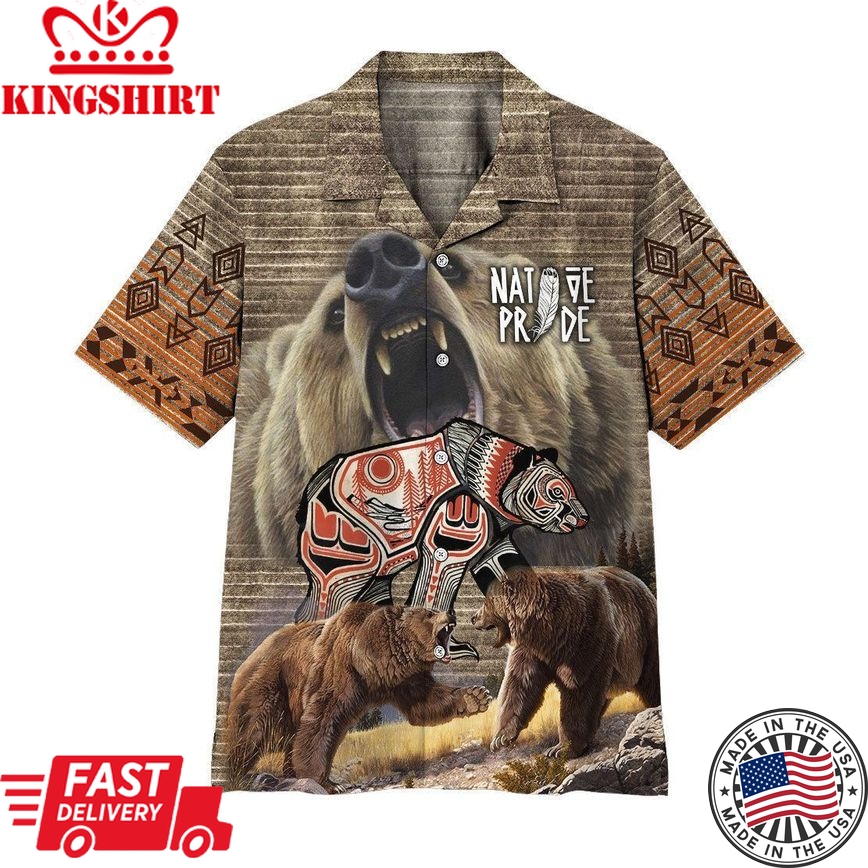 3D Native Bear Pride Hawaiian Shirts