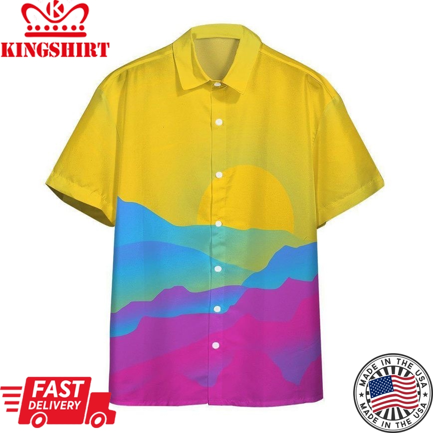 3D Pans Pride Sunrise Custom Hawaii Shirt Aloha Shirt For Summer