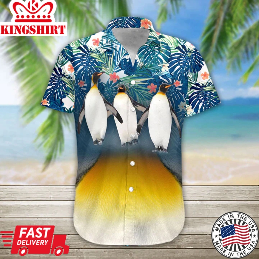 3D Penguin Hawaii Shirt, Mens Hawaiian Aloha Beach Shirt, Trendy Hawaiian Shirts For Men