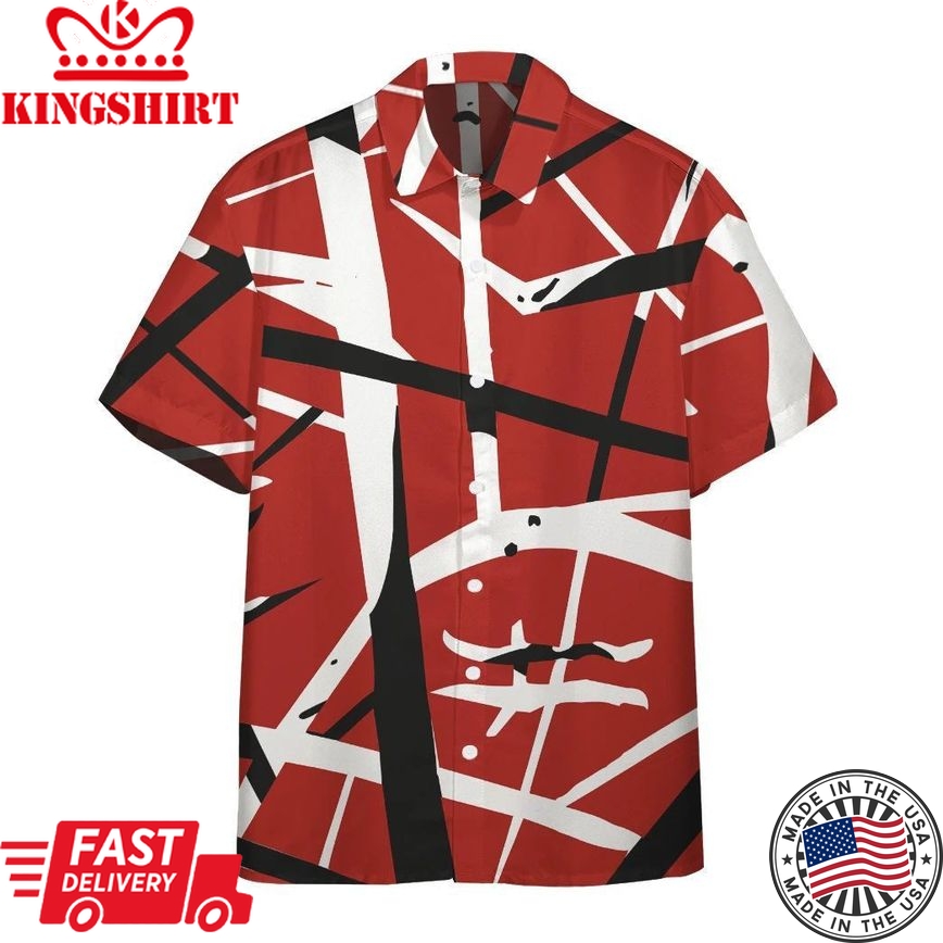 3D Red Frankenstrat Strings Custom Beach Shirt